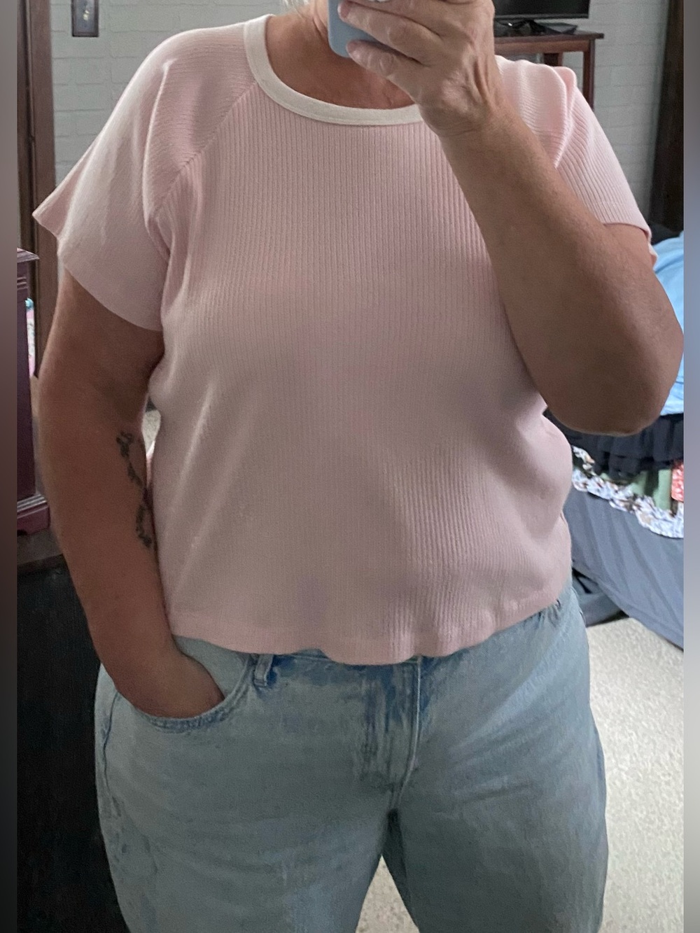 OLD NAVY RIBBED CROPPED TOP - XL (XXL) - Picture 2 of 7